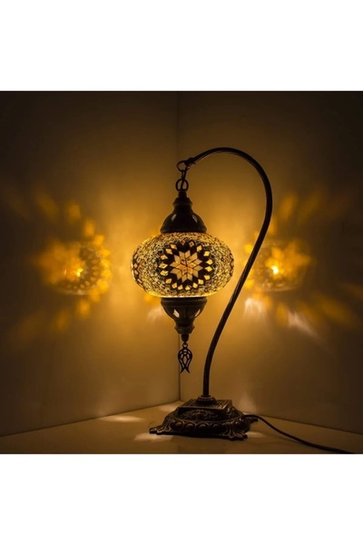 DEZ Design Mozaik Lamba Deve Boynu Otantik Bohem Abajur