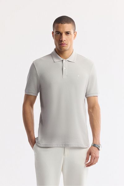 Avva Men's Stone Polo - Collar Unbreakable, Cool Holding, Quick Dry Cotton T-Shirt