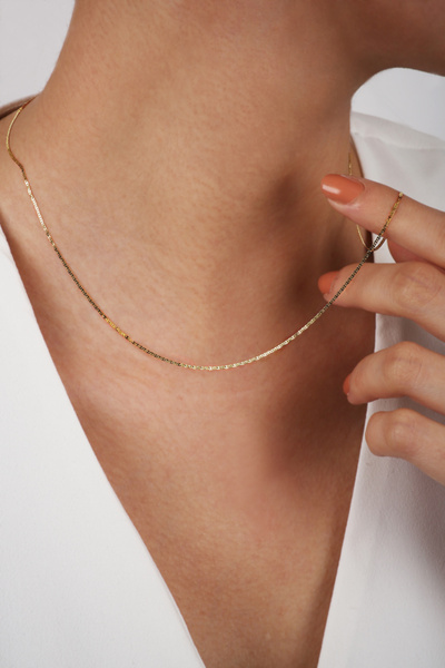 DİAMİNE PIRLANTA 14 Ayar Altın Ince Valentine Kolye