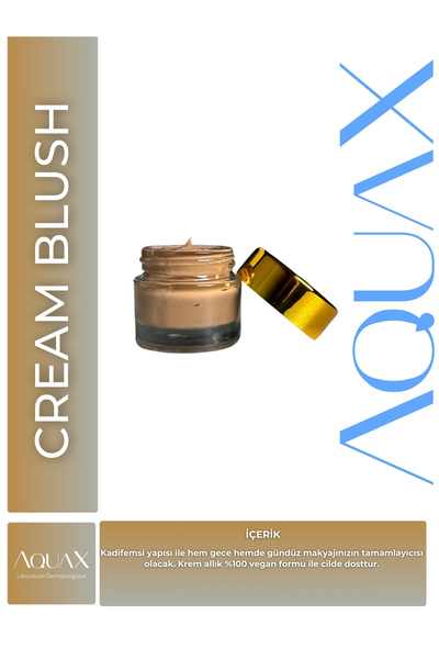 AquaX Natural Bronze Cream Blush 10 ml - Blush for a Fresh and Natural Look