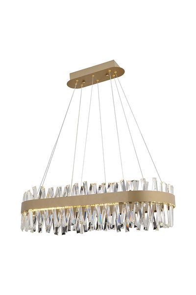 Apliqa Lustra Led Cristal HubRom, BRAMPTON 3962-06-FR 86x35x70 cm 95 W Antiq