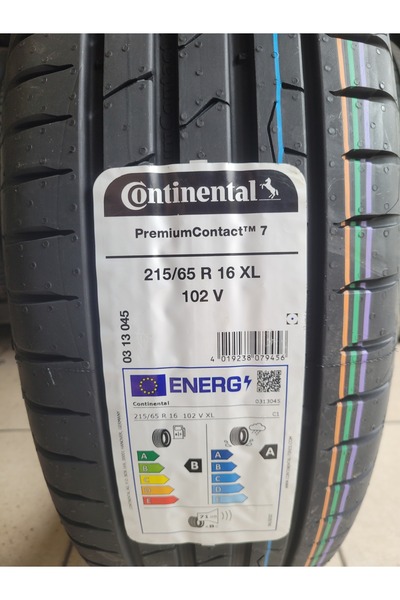Continental 215/65R16 Premium Contact7 102V XL FR Set Olarak (4 Adet ) 2025 Üretim *