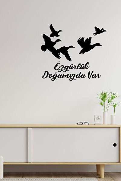 MIGNATIS Autocolant Graffiti Freedom Is In Our Nature 60x51cm - Negru