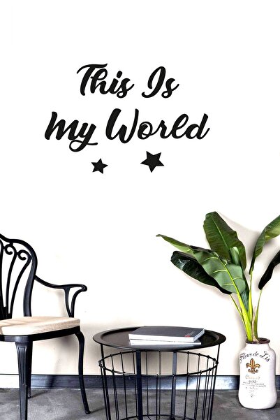 MIGNATIS Autocolant negru cu graffiti This Is My World 60x40 cm