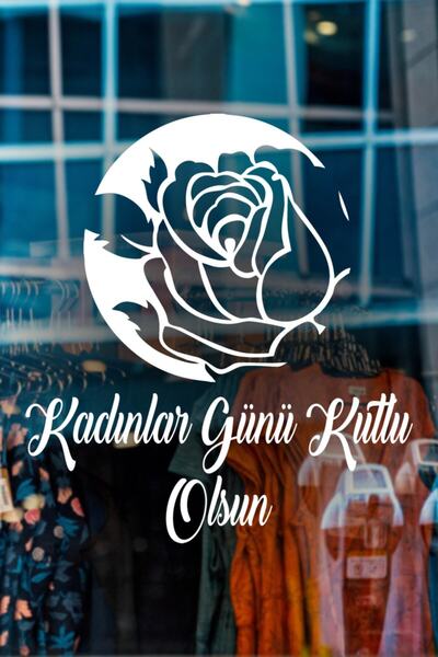 MIGNATIS Autocolant pentru vitrină din sticlă cu mesajul La Mulți Ani de Ziua...