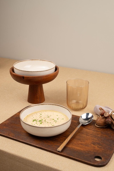 Kütahya Porselen 15 cm Moderna 2 Piece Bowl Cinnamon