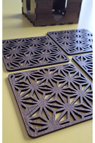 ERDİZDEN Erdizden 6' Boxed Wooden Coasters