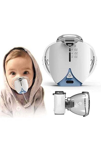 COOYA Portable Lightweight Silent USB Auto Nebulizer Ultrasonic Mesh, Relief From Allergies Asthma, 2 Mask