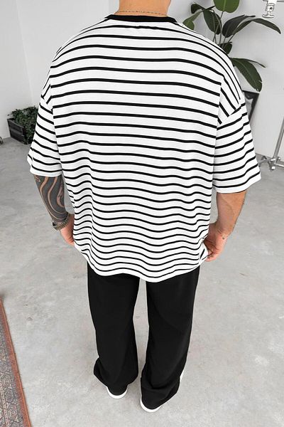 HAFKAGİYİM Black Royal Club Embroidery Oversize T-Shirt