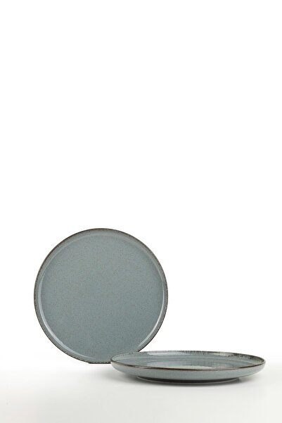 Kütahya Porselen Moderna 2 Parça 27 Cm Düz Tabak Mavi