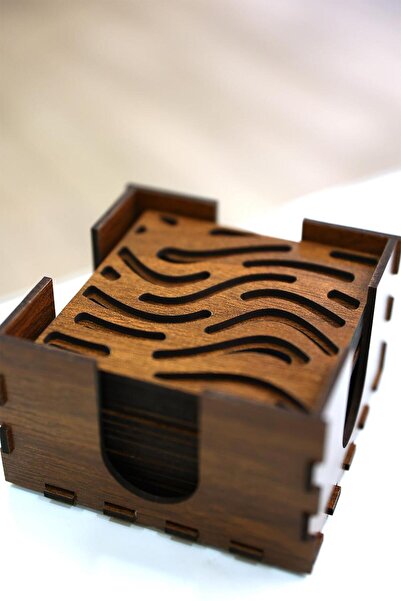 ERDİZDEN Erdizden 6' Boxed Wooden Coasters