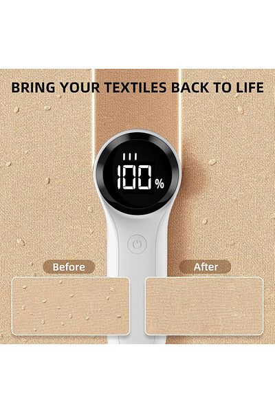 COOYA Fabric Shaver,Electric Rechargeable Lint Remover,to Remove Pilling,6-blade,3-speed with LED Display