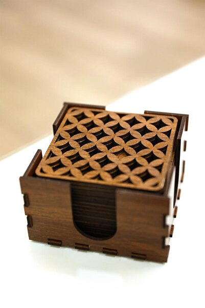 ERDİZDEN Erdizden 6' Boxed Wooden Coasters