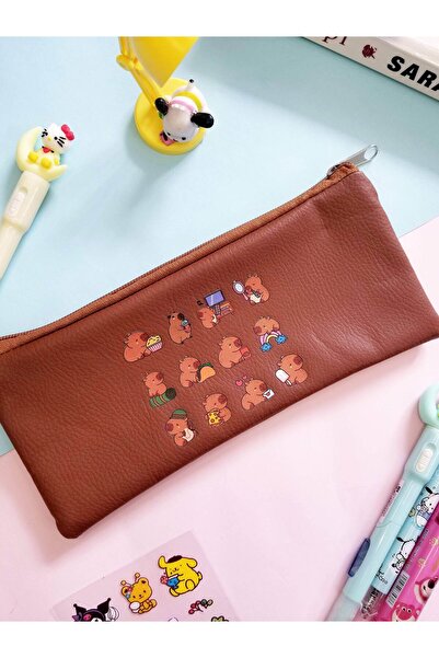 Sabrina Koza Capybara Capibara Capibara Cute Animal Sweet Synthetic Leather M...