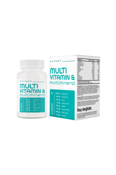 Vitavy D3k2 Vitamini Sprey 20 ml (1000 IU, 20 MCG) (140 PUFF) & Multivitamin & Multimineral (1X30 TABLET)