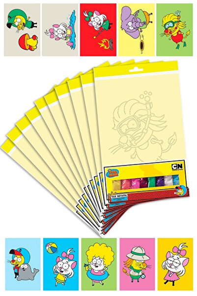 Kral Şakir Ve Ailesi Tuz Boyama Oyunu Seti 10 Lu , Eğitici Aktivite , Kum Boy...