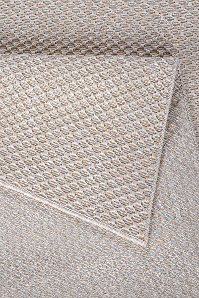 SARAZ HALI Tm-01 Sisal Jut Wicker Model Single Color Woven Washable Non-Dust Carpet Cream