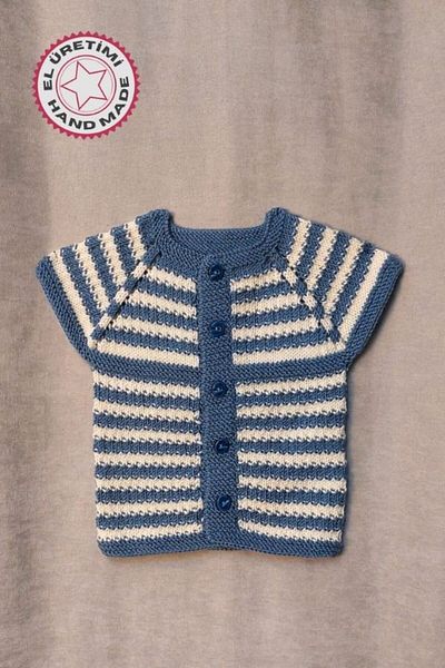 Uretti - Talia 8659 4927 Hand Knitted Boy's Vest - 2 Years Old