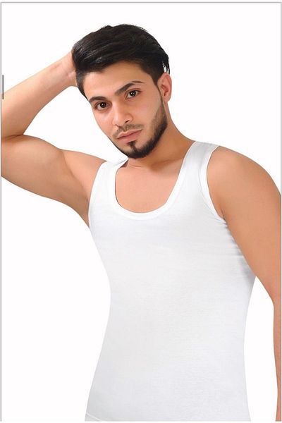noirsecret White Combed Cotton 6-Piece Men's Athlete-Si̇smen02