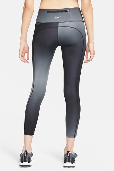 Nike Fast Normal Waisted 7/8 Color Transition Women's Running Tights with Pockets Black