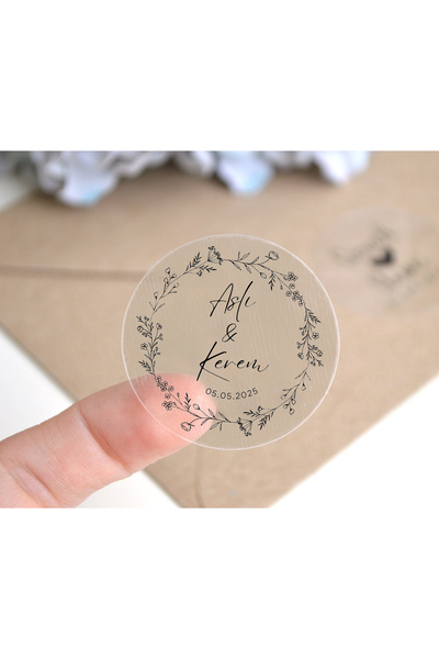 Matbaagraf Kişiye Özel Kına-nişan-söz-nikah-düğün Etiketi-özel Kesim Siyah Şe...