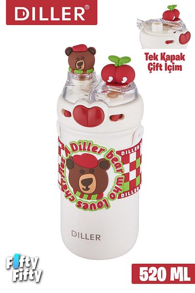 Vagonlife 520 ml Diller Thermos Single Lid Double Use男孩