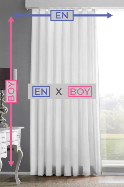 Setekshome Saten Güneşlik Perde Beyaz