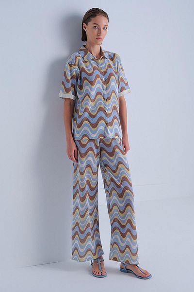 JOIN US Patterned Wide Leg Multi Pants