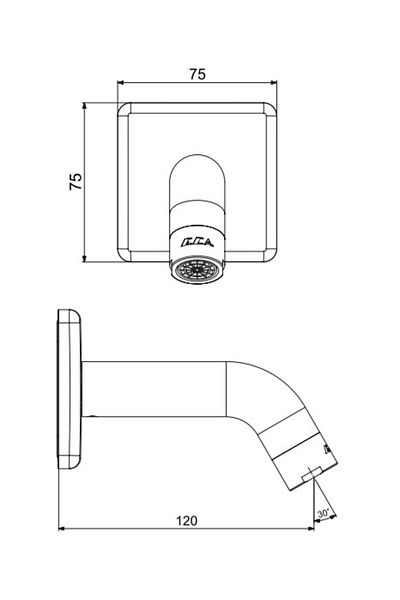 Eca Dalia Minimal Concealed Bathroom Faucet Spout Beak 102159019-K