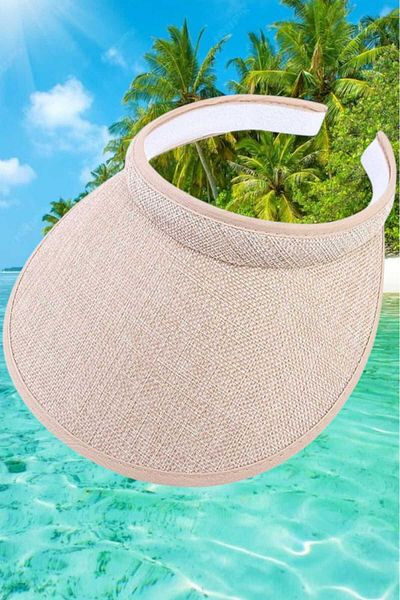 Mood Agenda Women's Wide Brim Uv Protection Summer Crown Visor Hat