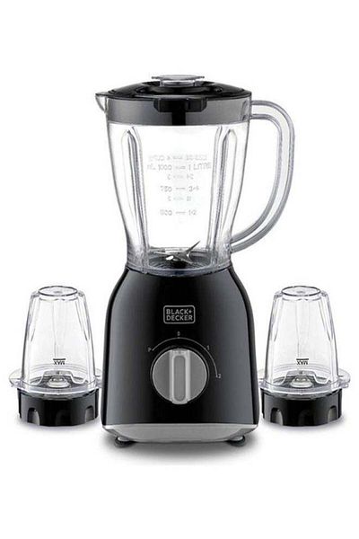 Black&Decker BLACK+DECKER Blender With Grinder Mill And Chopper Mill 1.5 L 400.0 W BX365E-B5 Black