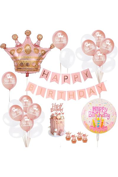 Deo Doo Set aniversar Deo Doo, hartie/folie/latex, multicolor, 50 piese
