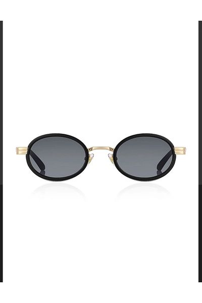 Byc polo Unisex Black Polariza Glass - Beyza Oval Sunglasses