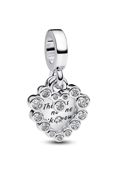 Pandora Işıltılı Kalp Çift Sallantılı Charm
