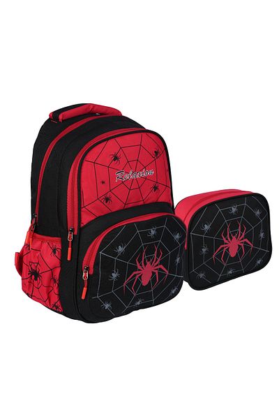 Bliss Spiderman Patterned Boys' Primary School Bag Lunch Box Set of 2