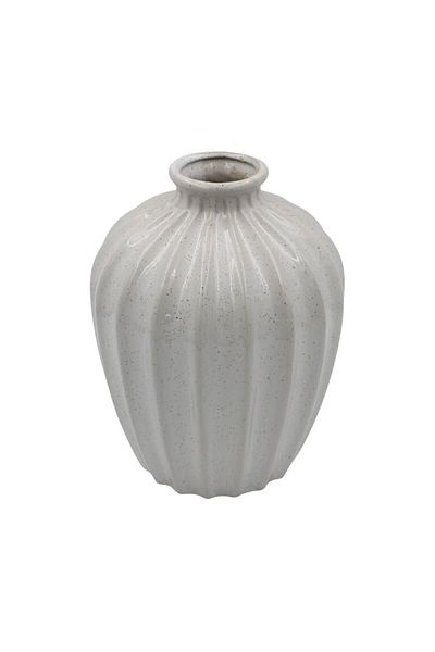 BM GİFT DESİGN Vază decorativă din porțelan albă 20x14cm
