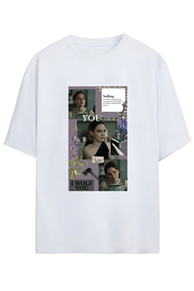 PERISENSE تي شيرت قطني ممشط كبير الحجم 100% قطن - تي شيرت صيفي مريح وفضفاض مط...