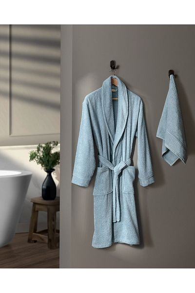 Madame Coco Avril Unisex-Bademantel-Set mit Schalkragen