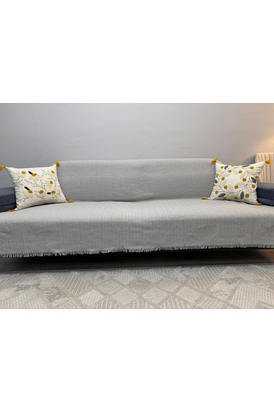 ŞENER HOME Gray Modern Pike & Sofa Cover - Multi-Purpose