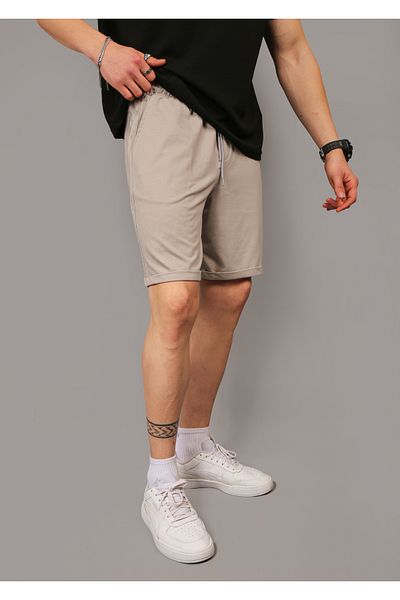 EydaMoon Unisex χτενισμένο βαμβακερό κανονικό 100% οργανικό βαμβάκι καλοκαιρινό σορτς με τσέπες