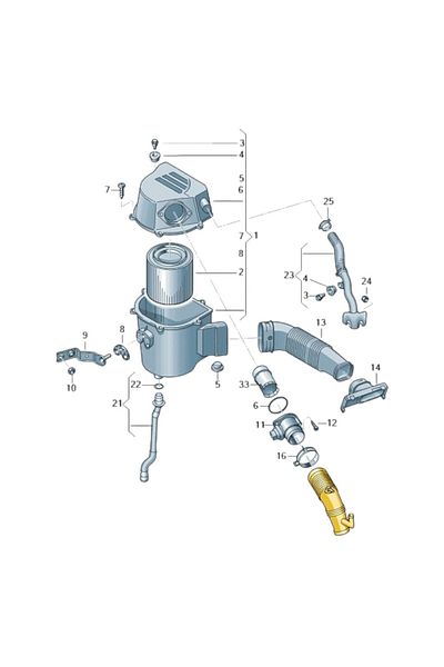 Bisra Ibiza 2013-2015 1.6Tdi Cay Air Filter Outlet Pipe
