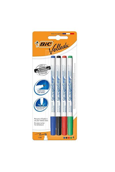 Bic Set of 4 Velleda whiteboard markers