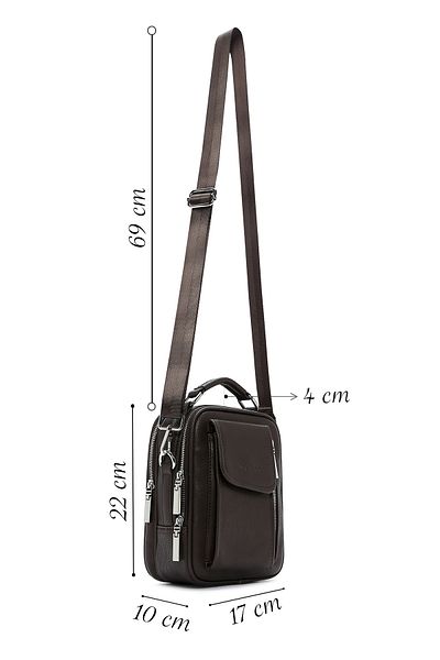 Derimod Men's Brown Crossbody Bag - 23sbd3200ft