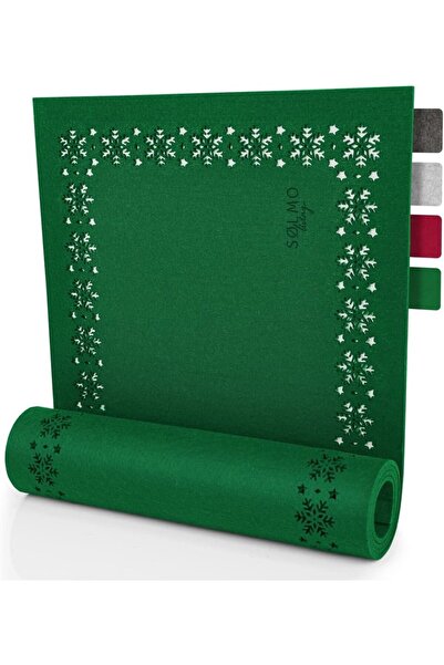 Sölmo Fata de masa Sölmo, textil, verde/alb, 100 x 30 cm