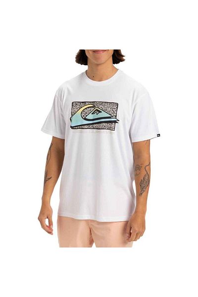 Quiksilver Ανδρικό λευκό μπλουζάκι Retro Fade Ανδρικό μπλουζάκι Eqyzt08058