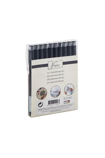 Nassau fine art Set of 10 Liners with Different Tips