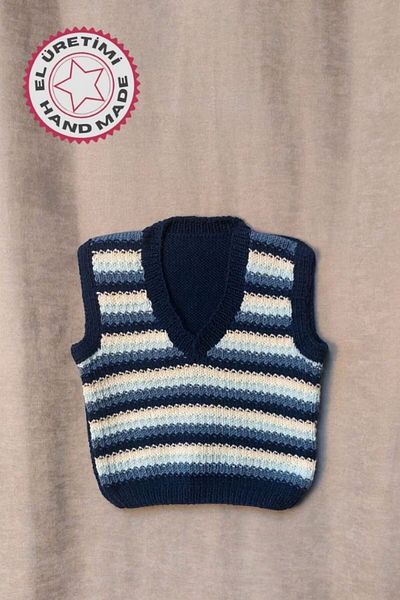 Uretti - Talia 8659 7524 Hand Knitted Boy's Sweater - Age 2