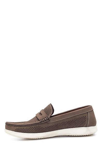 Derimod Men's Casual Loafer - Mink Nubuck Leather, 24sfd6580v3