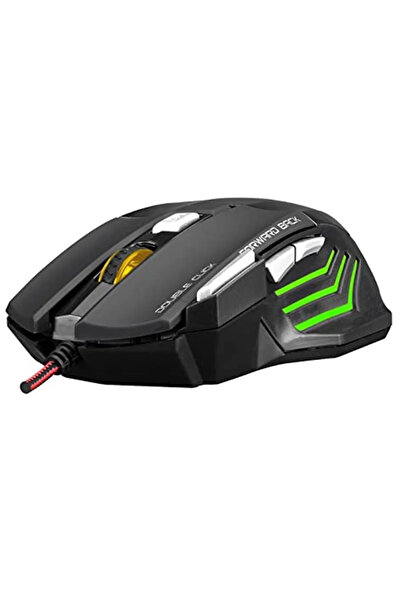 SNEXPRES Oyun Mouse Kablolu Usb Optik Oyuncu Mause Ergonomik Led Işıklı Gaming 7 Tuş Fonksiyonlu