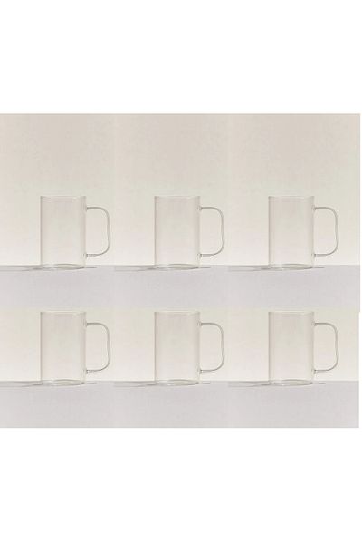 Paşabahçe 6-Piece Borosilicate Glass Set with Handles 270 Cc